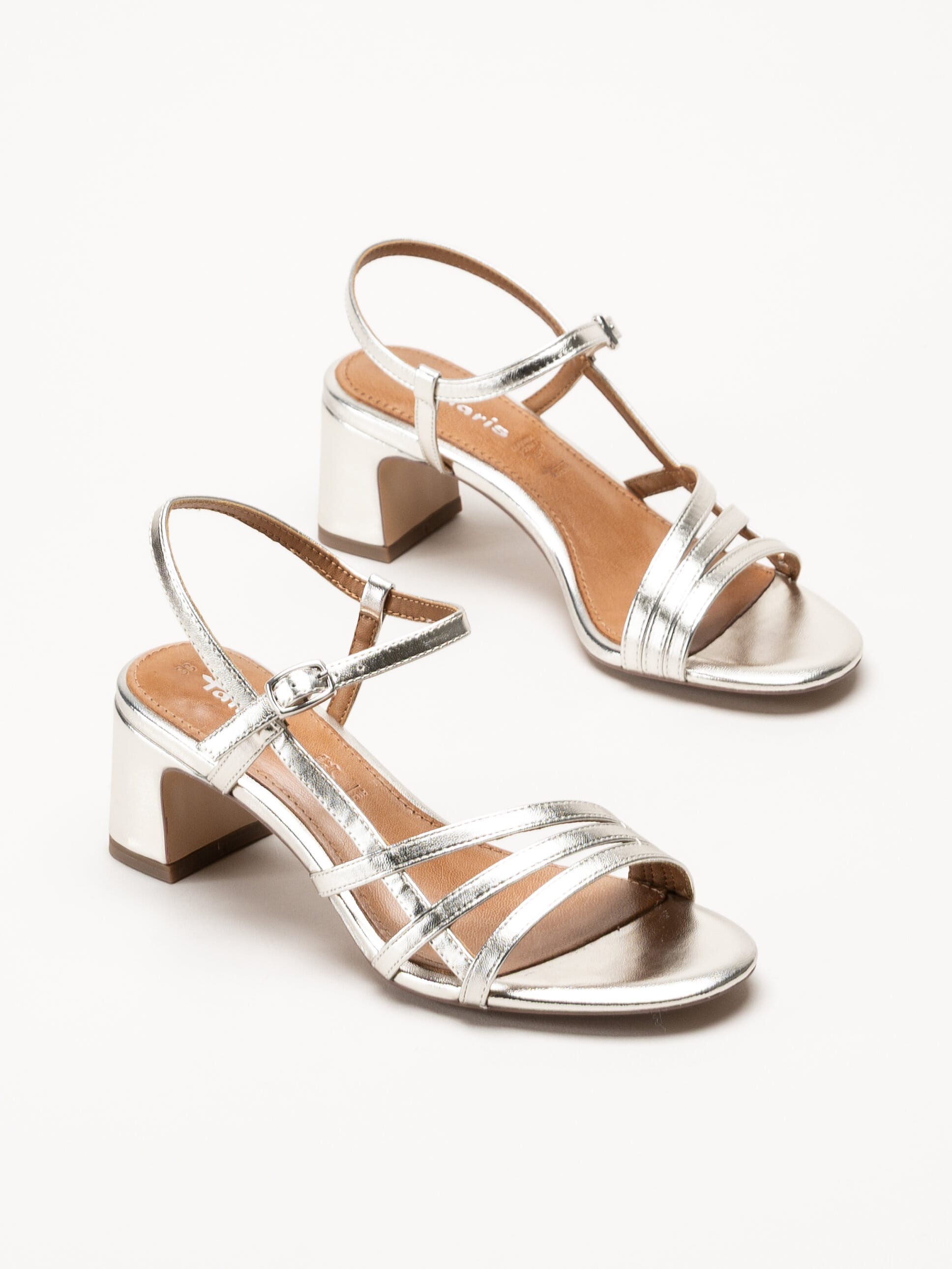 Tamaris - Silverfärgade sandaletter