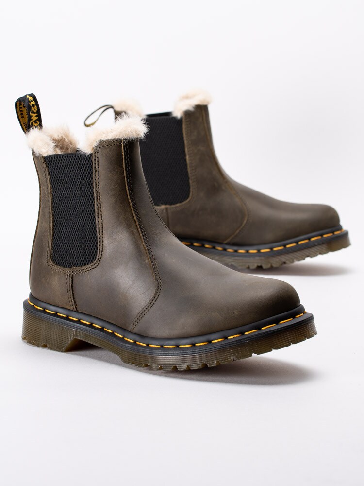 07193004 Dr Martens Leonore 24988355 mörkgröna varmfodrade grova boots-6