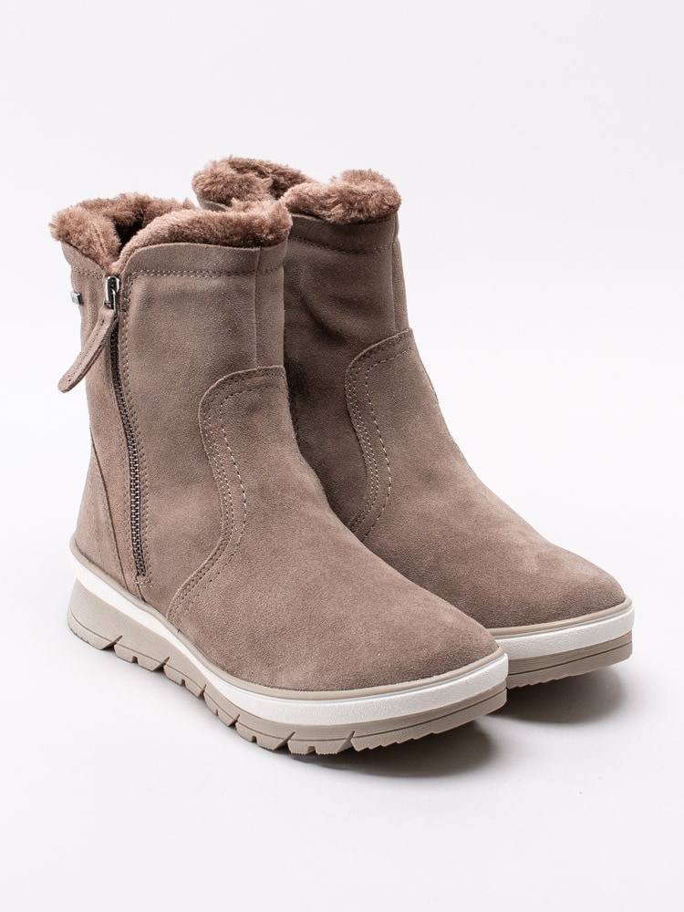 07193032 Jana 8-26440-23-341 beige varmfodrade boots med dragkedja-3