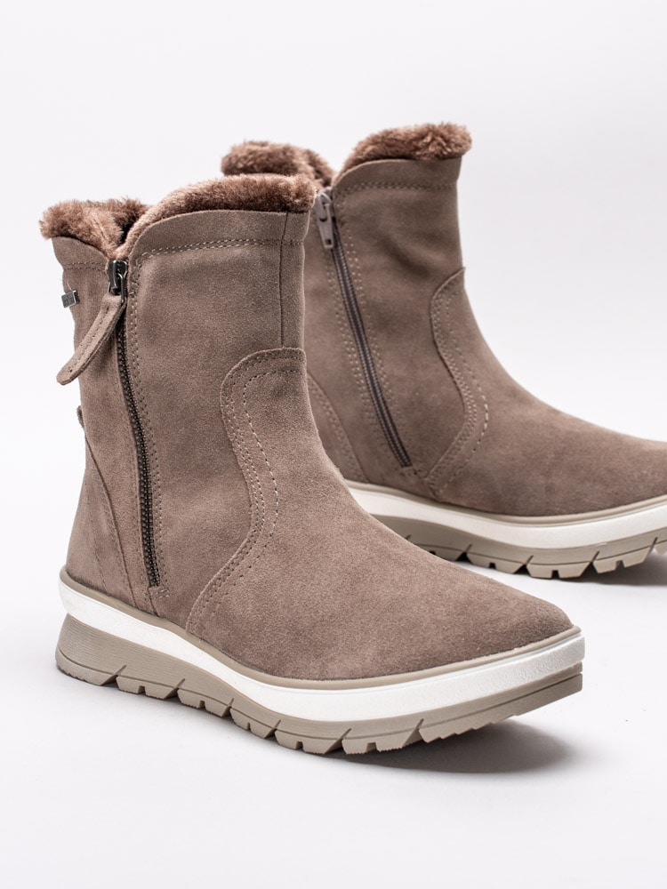 07193032 Jana 8-26440-23-341 beige varmfodrade boots med dragkedja-6