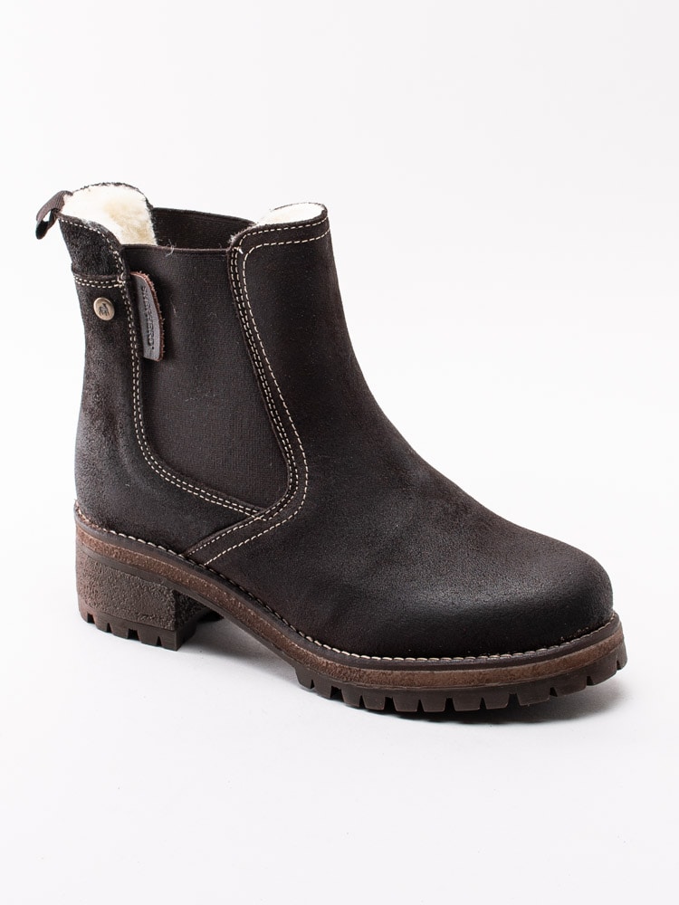 07193036 Shepherd Lotta 28-2428-037 grova fårskinnsfodrade boots i oljad mocka-1