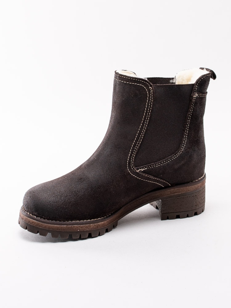 07193036 Shepherd Lotta 28-2428-037 grova fårskinnsfodrade boots i oljad mocka-2