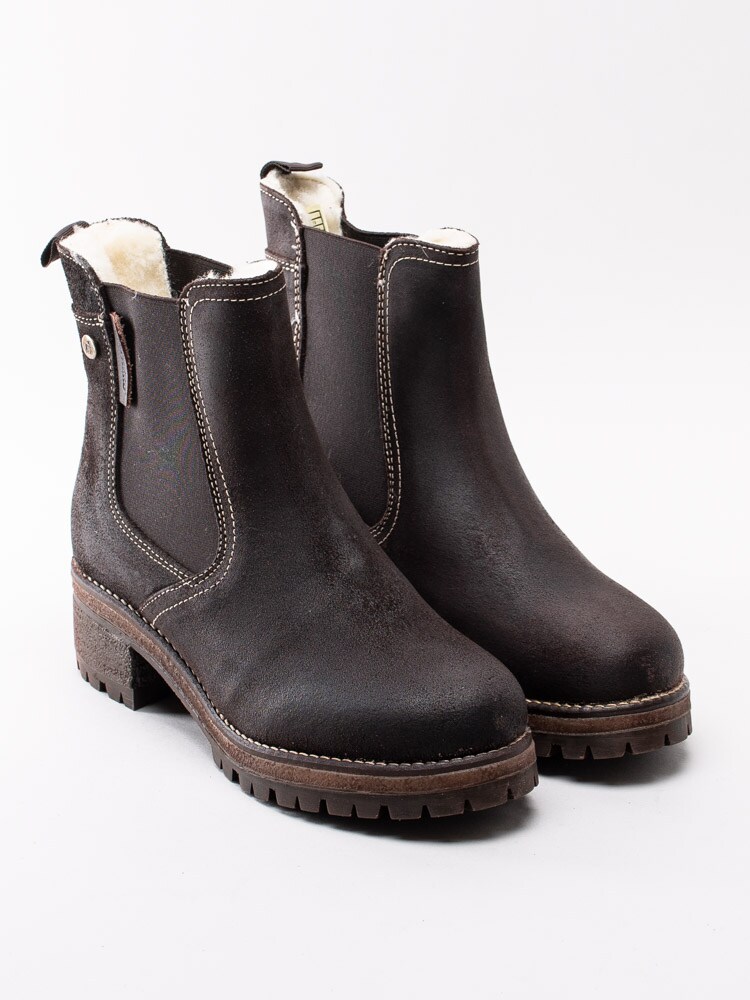 07193036 Shepherd Lotta 28-2428-037 grova fårskinnsfodrade boots i oljad mocka-3