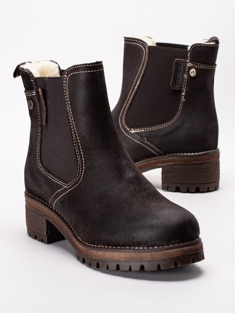 07193036 Shepherd Lotta 28-2428-037 grova fårskinnsfodrade boots i oljad mocka-6