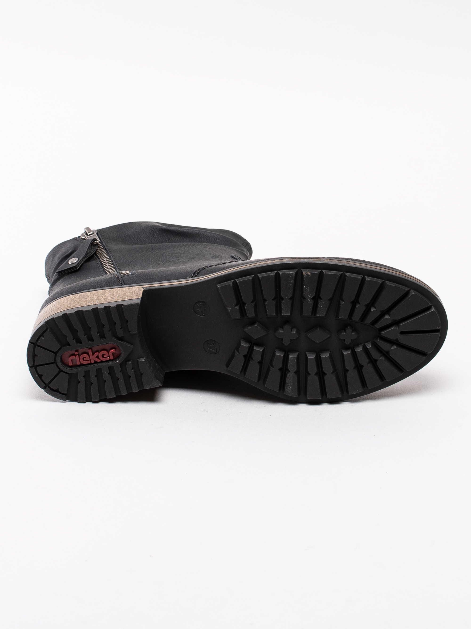 07193061 Rieker Z6841-01 svarta varmfodrade boots med dekorzip-5
