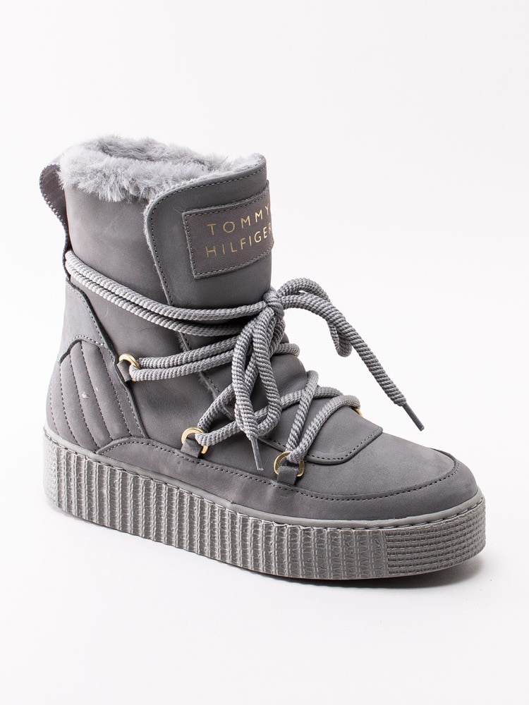 07193078 Tommy Hilfiger Cosy Bootie FW04401-023023 grå varmfodrade afterski boots-1