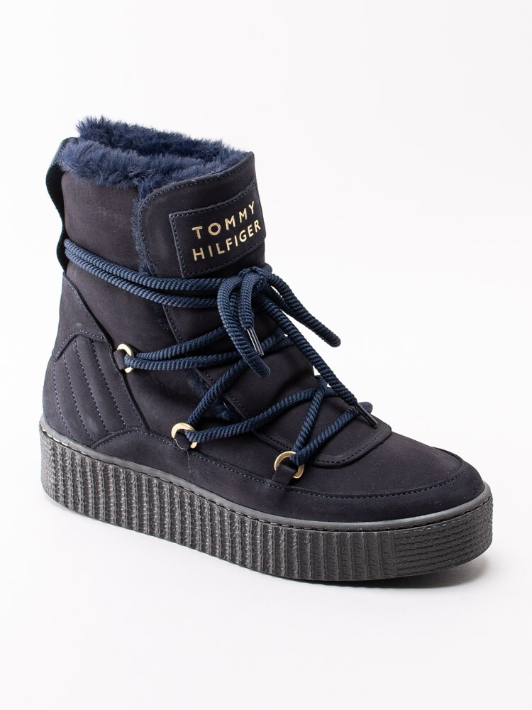 07193079 Tommy Hilfiger Cosy Bootie FW04401-463463 mörkblå varmfodrade afterski boots-1