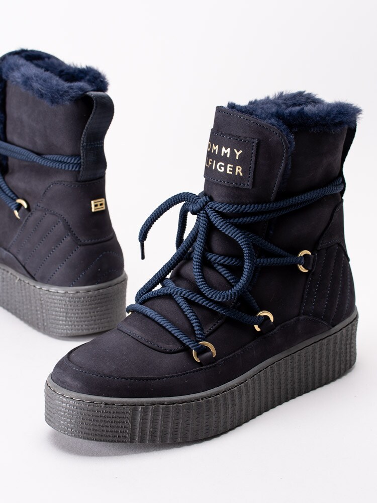 07193079 Tommy Hilfiger Cosy Bootie FW04401-463463 mörkblå varmfodrade afterski boots-6