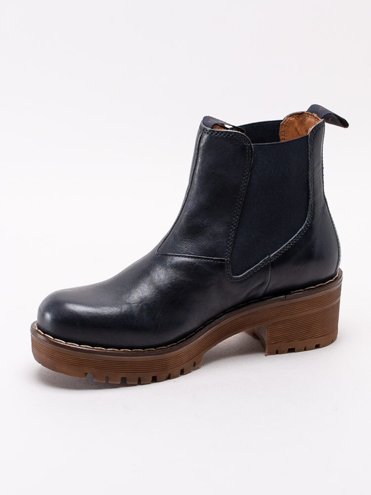 07193083 Ten Points Clarisse Elastic 238006-709 mörkblå chelsea boots med grov sula-2