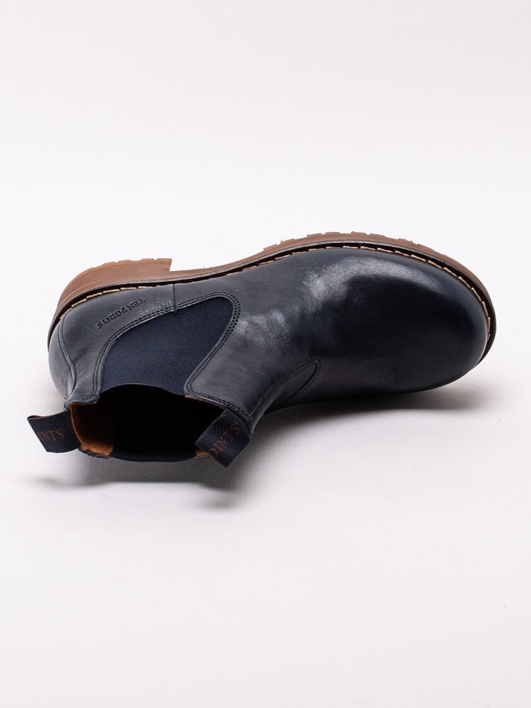 07193083 Ten Points Clarisse Elastic 238006-709 mörkblå chelsea boots med grov sula-4