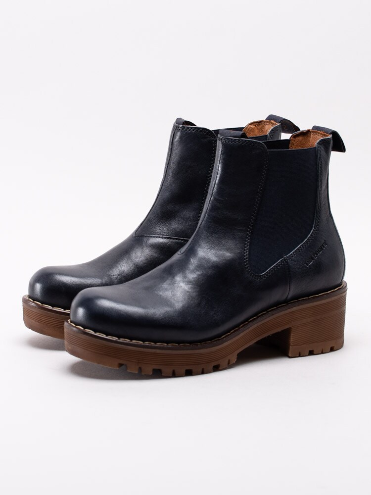 07193083 Ten Points Clarisse Elastic 238006-709 mörkblå chelsea boots med grov sula-6