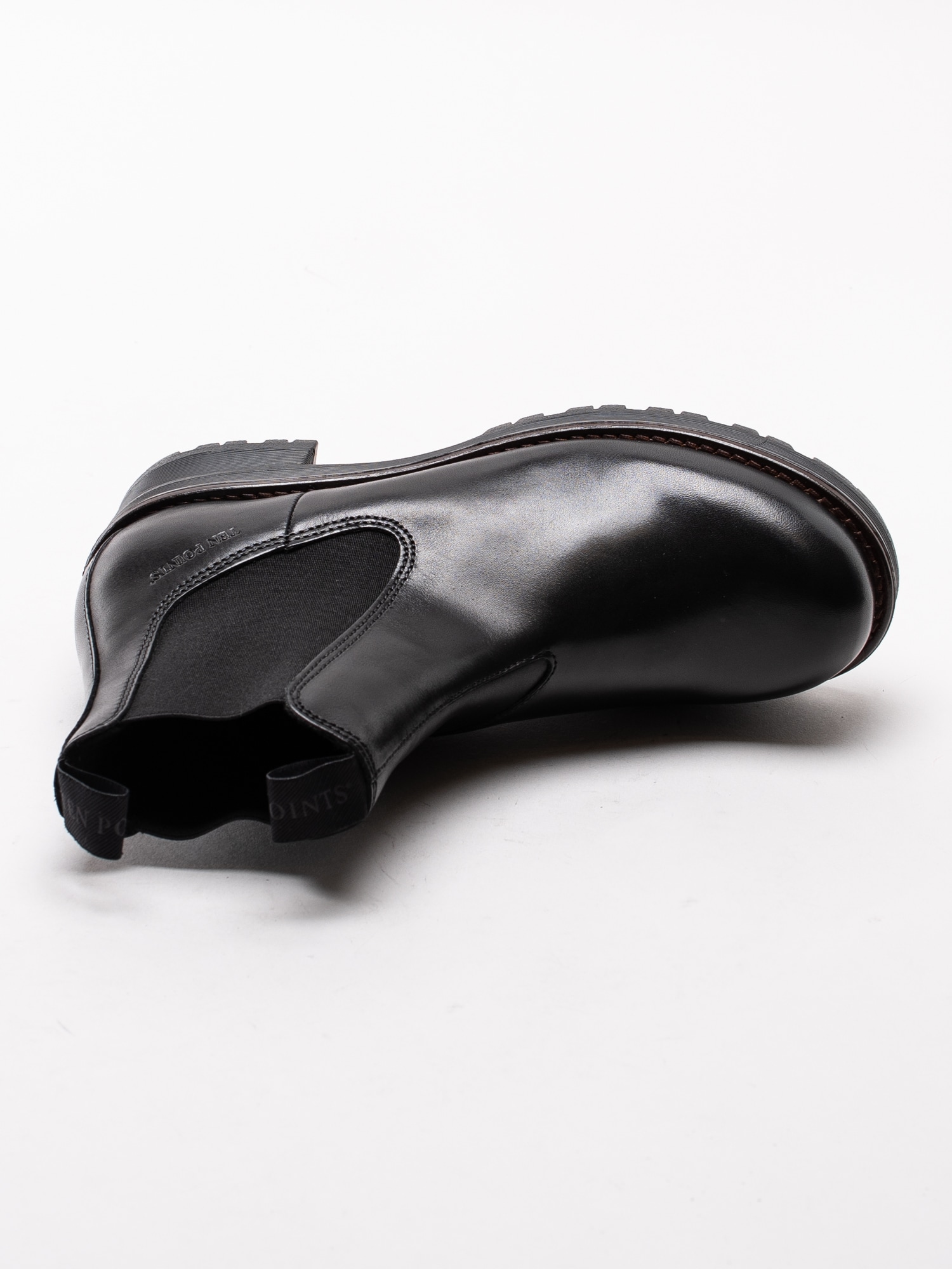 07193084 Ten Points Clarisse Elastic 238001-101 svarta chelsea boots med grov sula och hällor-4
