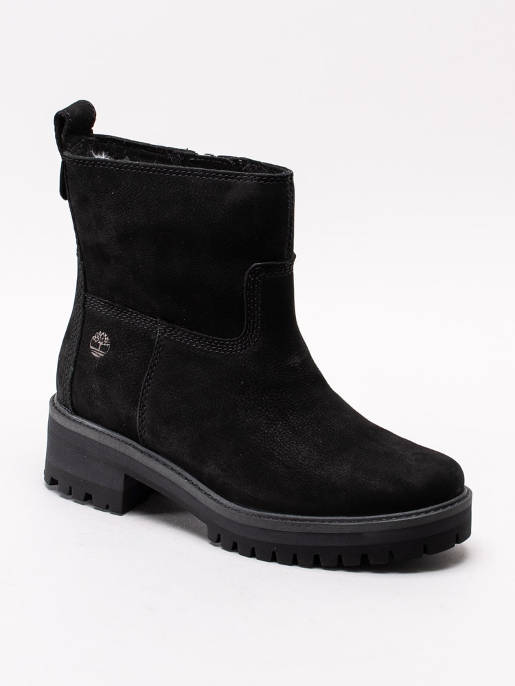 07193085 Timberland Courmayeur Valley Faux Fur CA257S svarta varmfodrade boots med fuskpäls-1