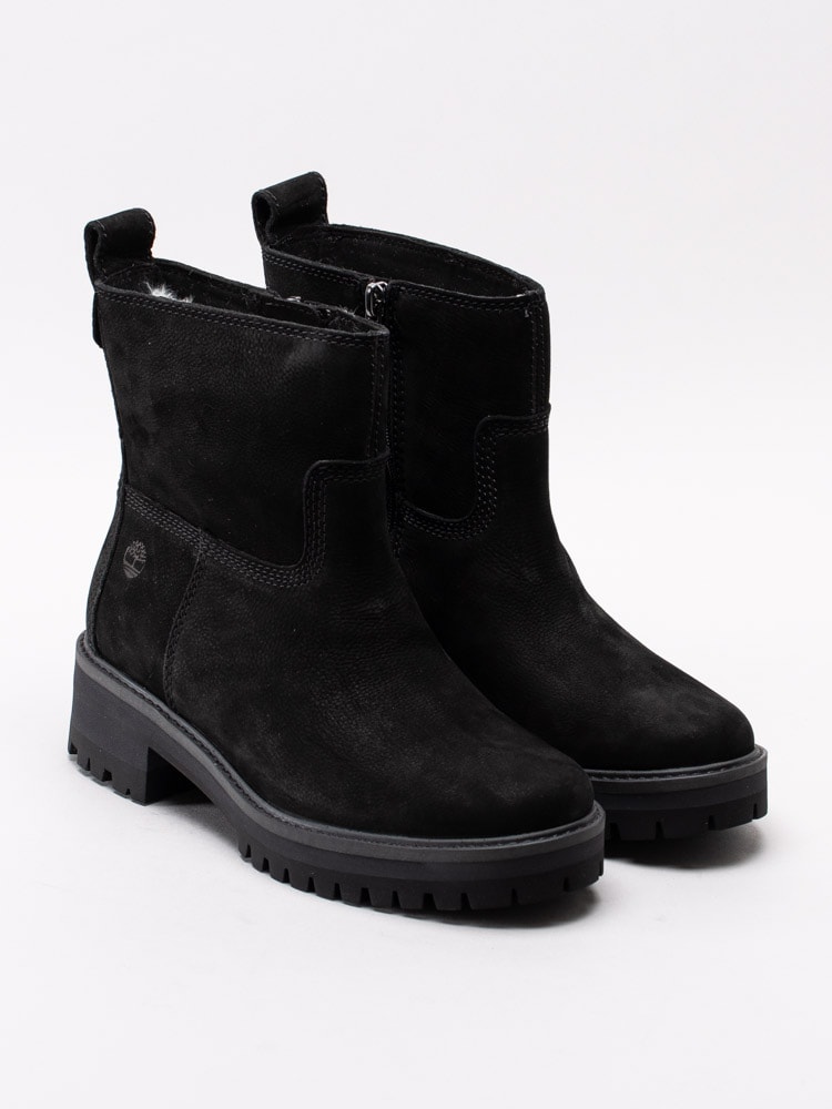 07193085 Timberland Courmayeur Valley Faux Fur CA257S svarta varmfodrade boots med fuskpäls-3