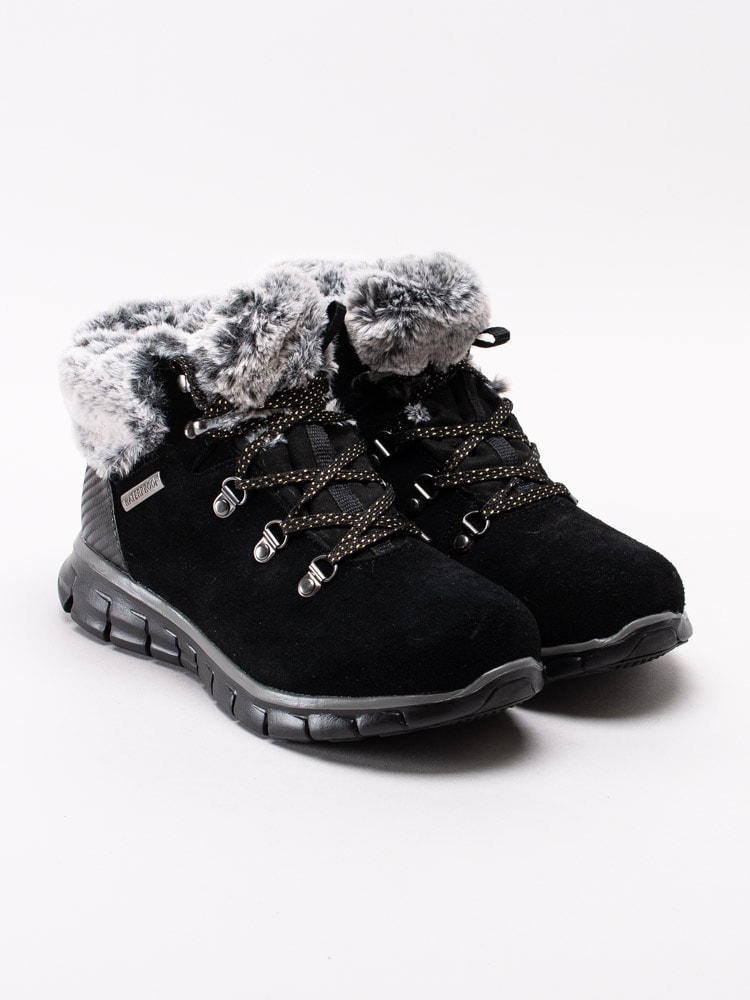 07193143 Skechers Synergy Cold Catcher WP 44777-BBK svarta vattentäta vinterkängor med fuskpälsmudd-3