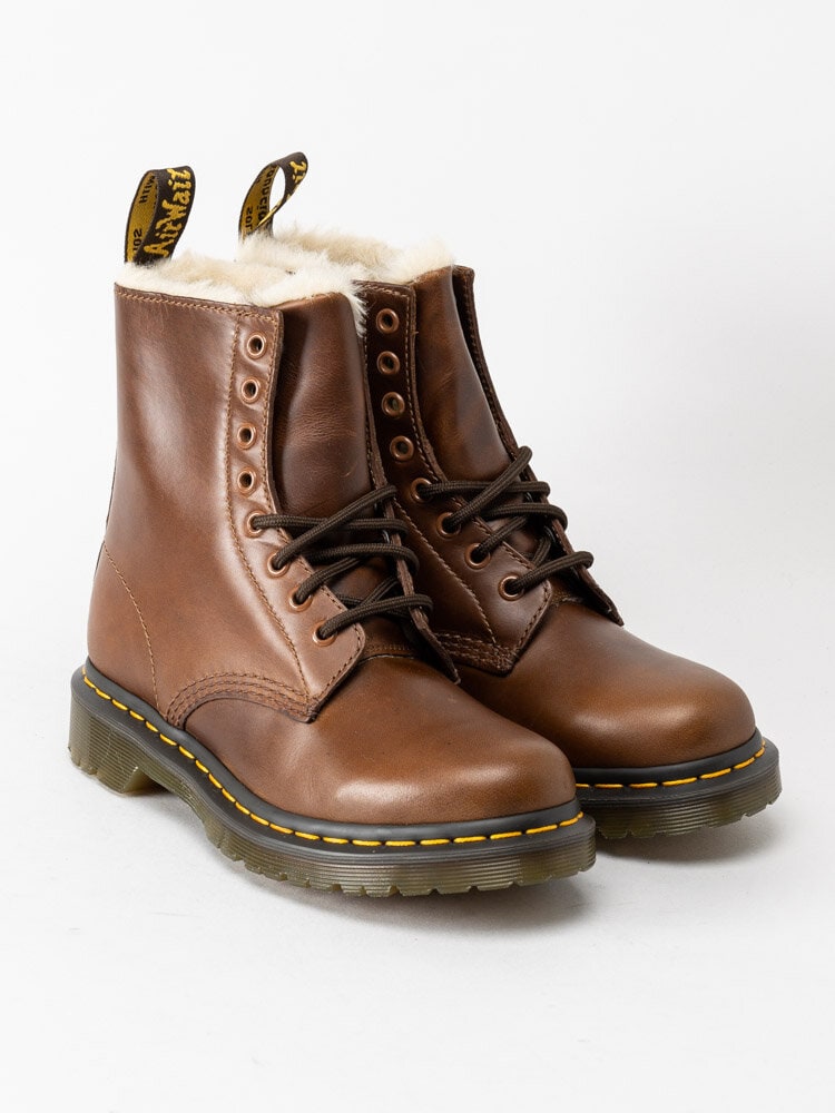 Dr Martens - 1460 Serena - Bruna fodrade kängor i skinn