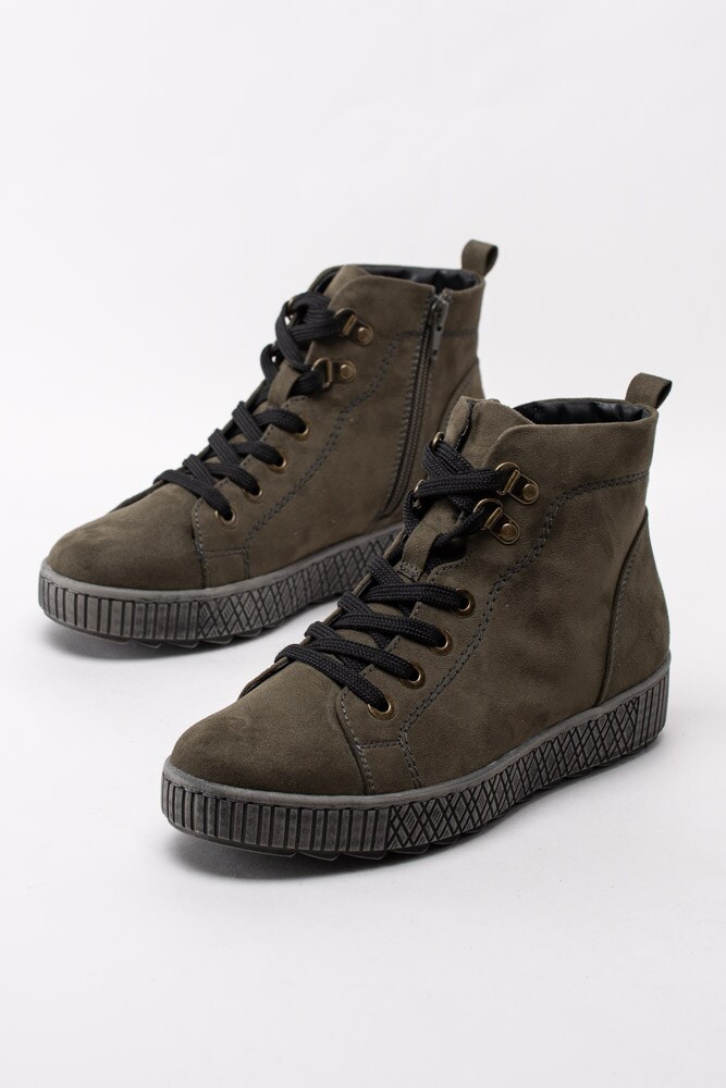 07203032 Jana Softline 8-25260-25-710 Grön 6-håls känga -6