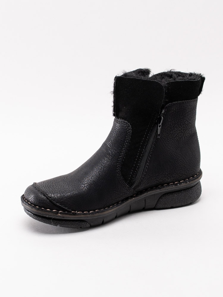 07203087 Rieker 73381-00 svarta varmfodrade boots med zip-2