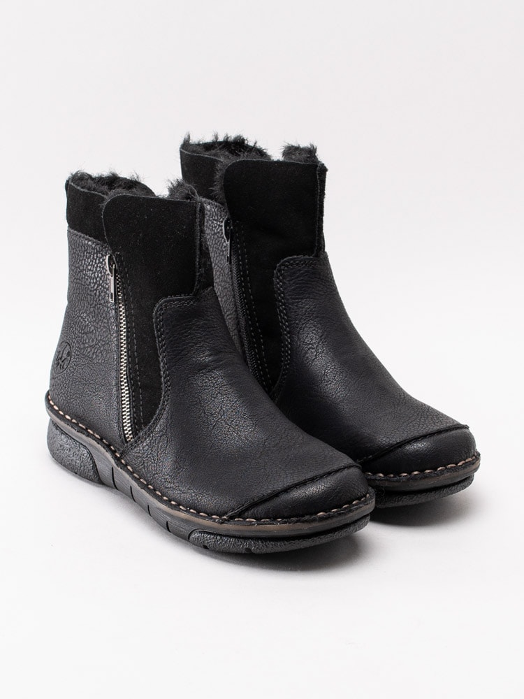 07203087 Rieker 73381-00 svarta varmfodrade boots med zip-3