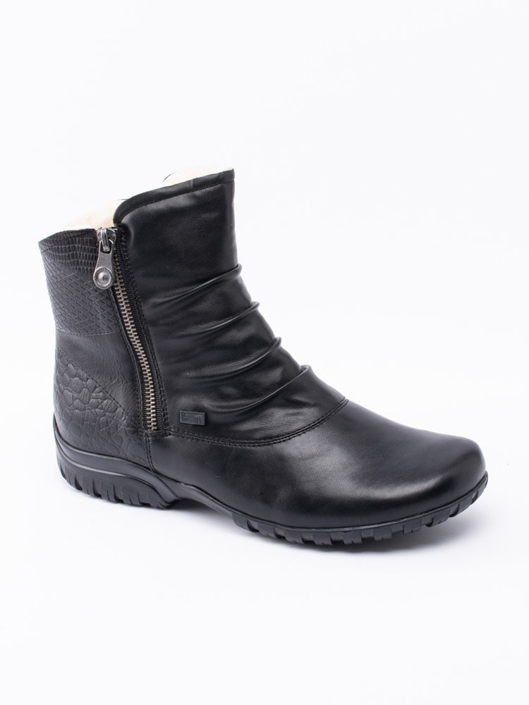 07203088 Rieker Z4663-01 svarta ullfodrade Rieker-Tex boots med zip-1