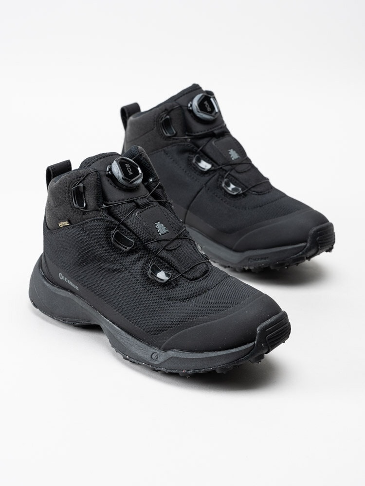 Icebug - Stavre W BUGrip GTX - Svarta vattentäta fritidskängor med BOA