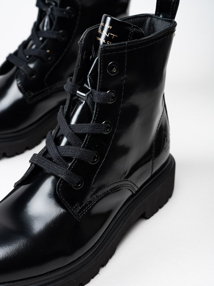 Gant Footwear - Malinca - Svarta kängor i polidoskinn