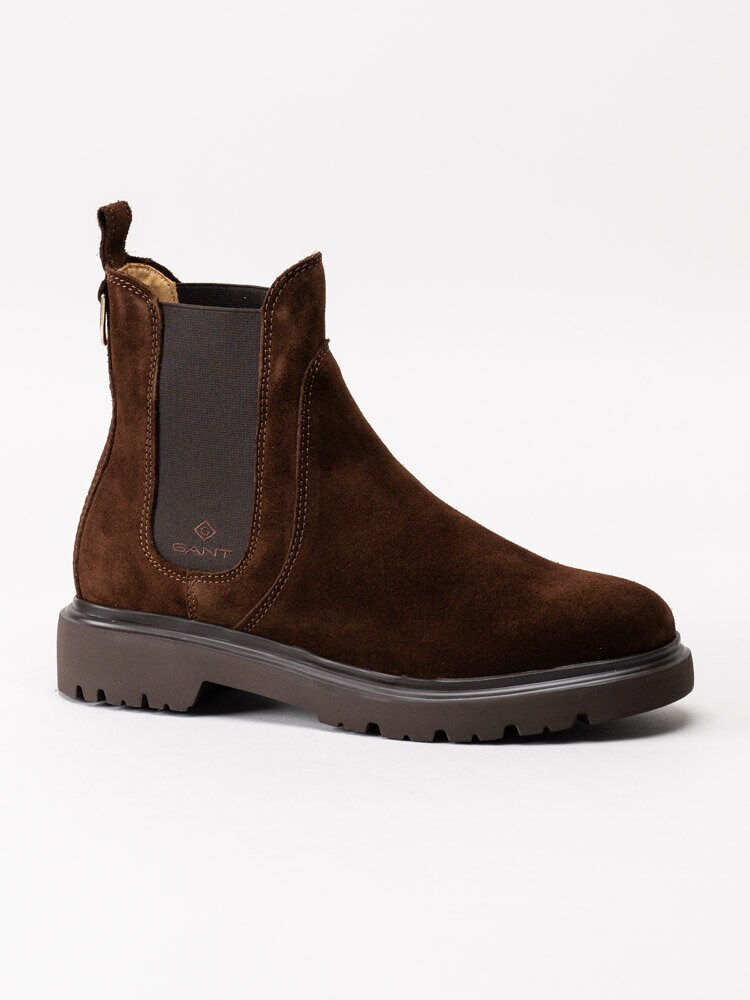 Gant Footwear - Malinca - Mörkbruna chelsea boots i mocka