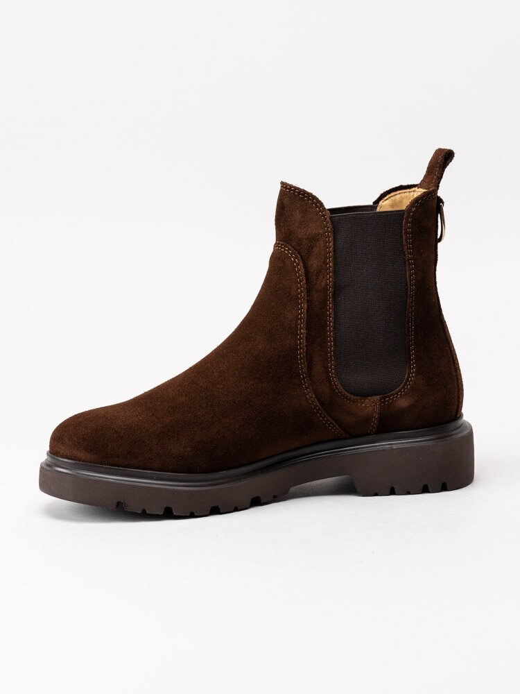 Gant Footwear - Malinca - Mörkbruna chelsea boots i mocka