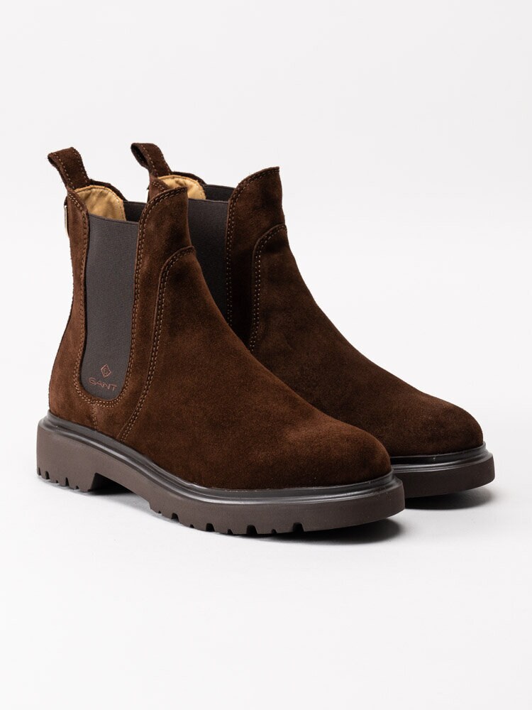 Gant Footwear - Malinca - Mörkbruna chelsea boots i mocka