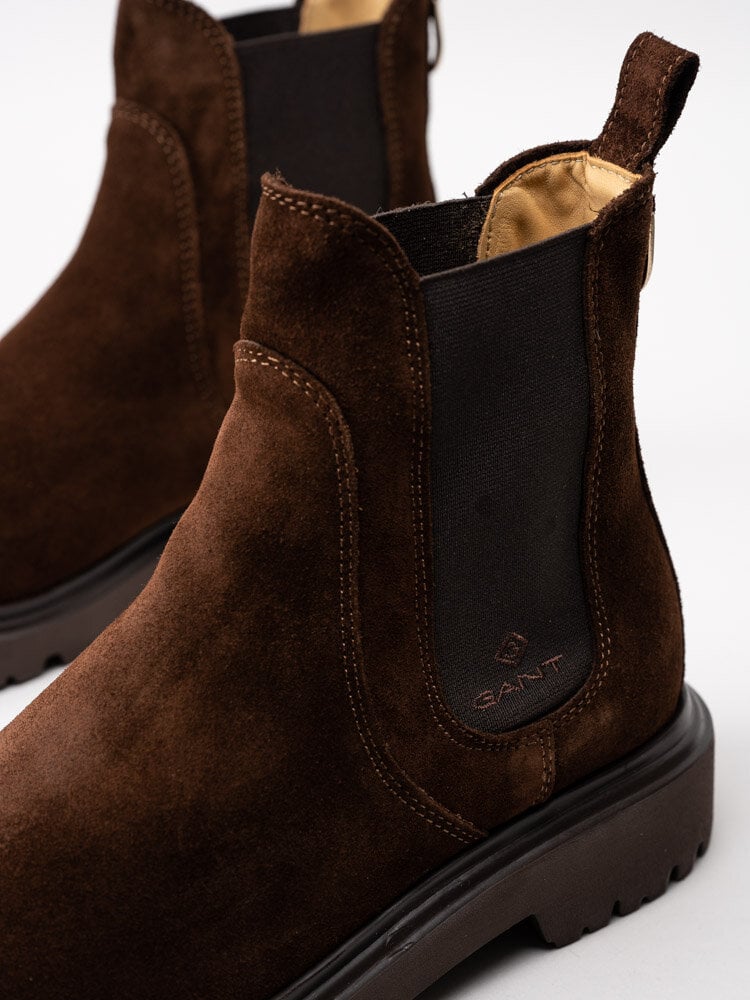Gant Footwear - Malinca - Mörkbruna chelsea boots i mocka