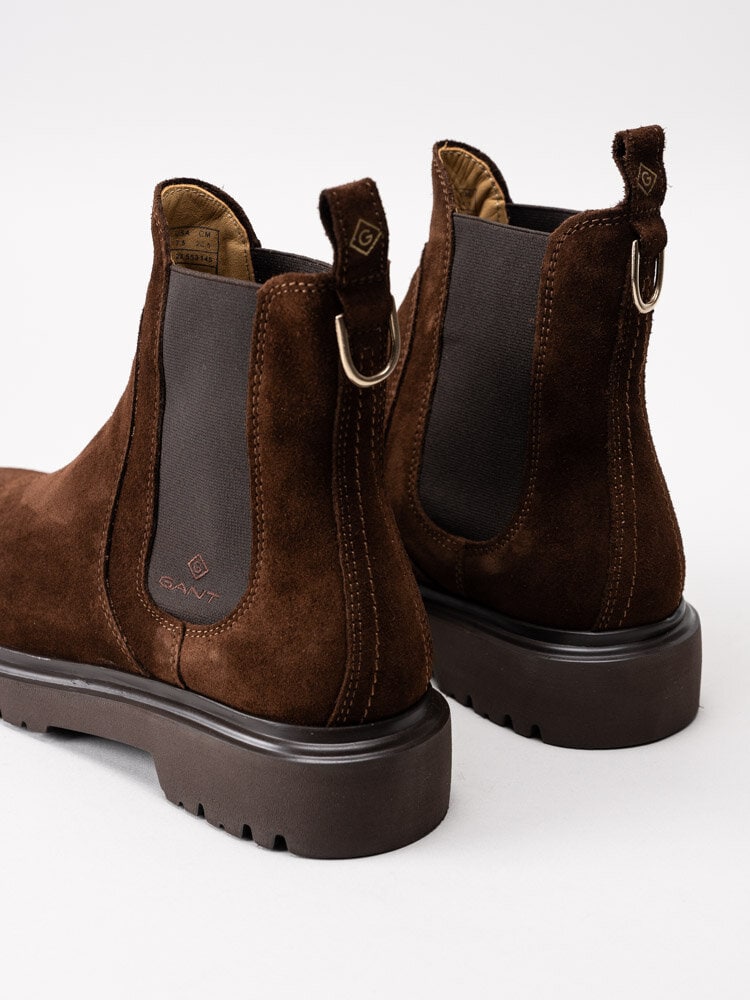 Gant Footwear - Malinca - Mörkbruna chelsea boots i mocka