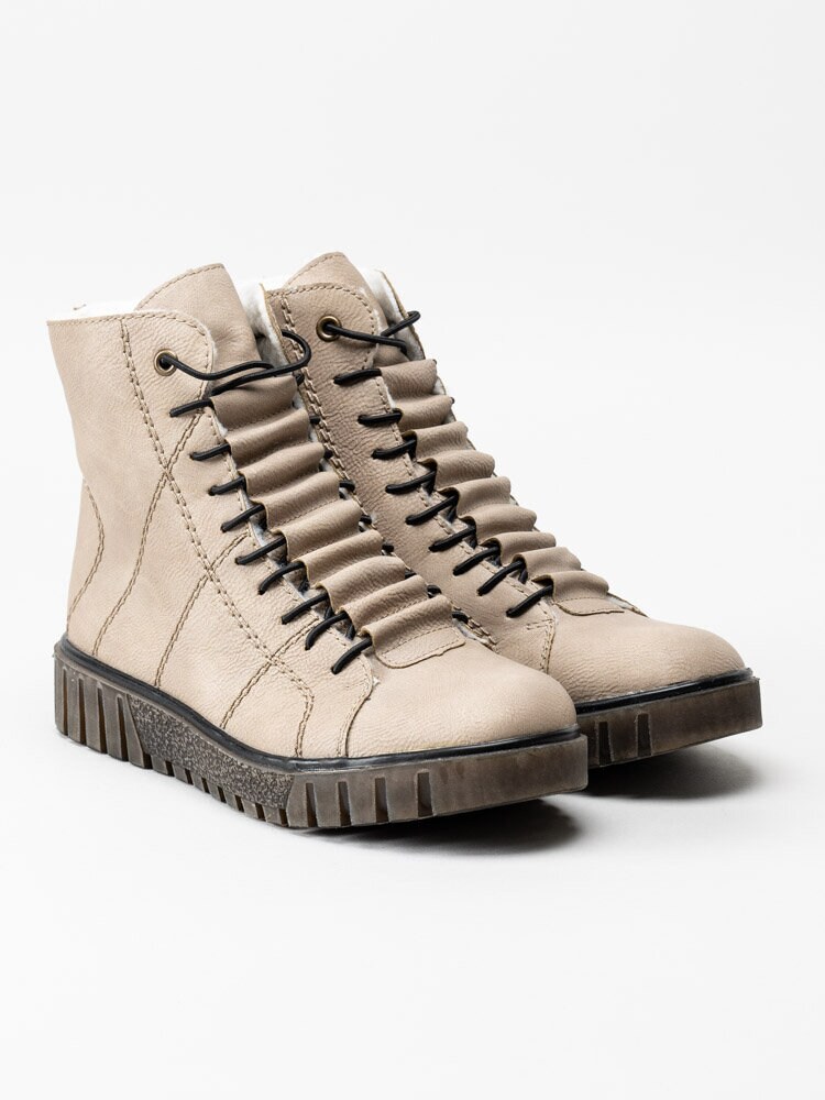 Rieker - Beige varmfodrade kängor
