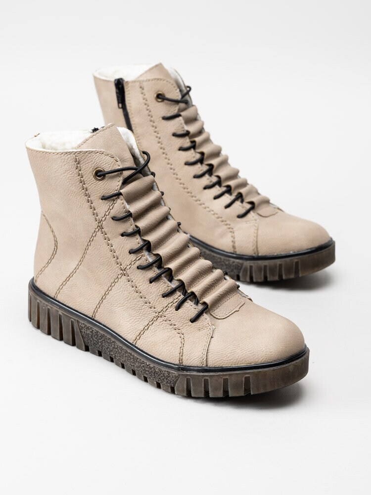 Rieker - Beige varmfodrade kängor