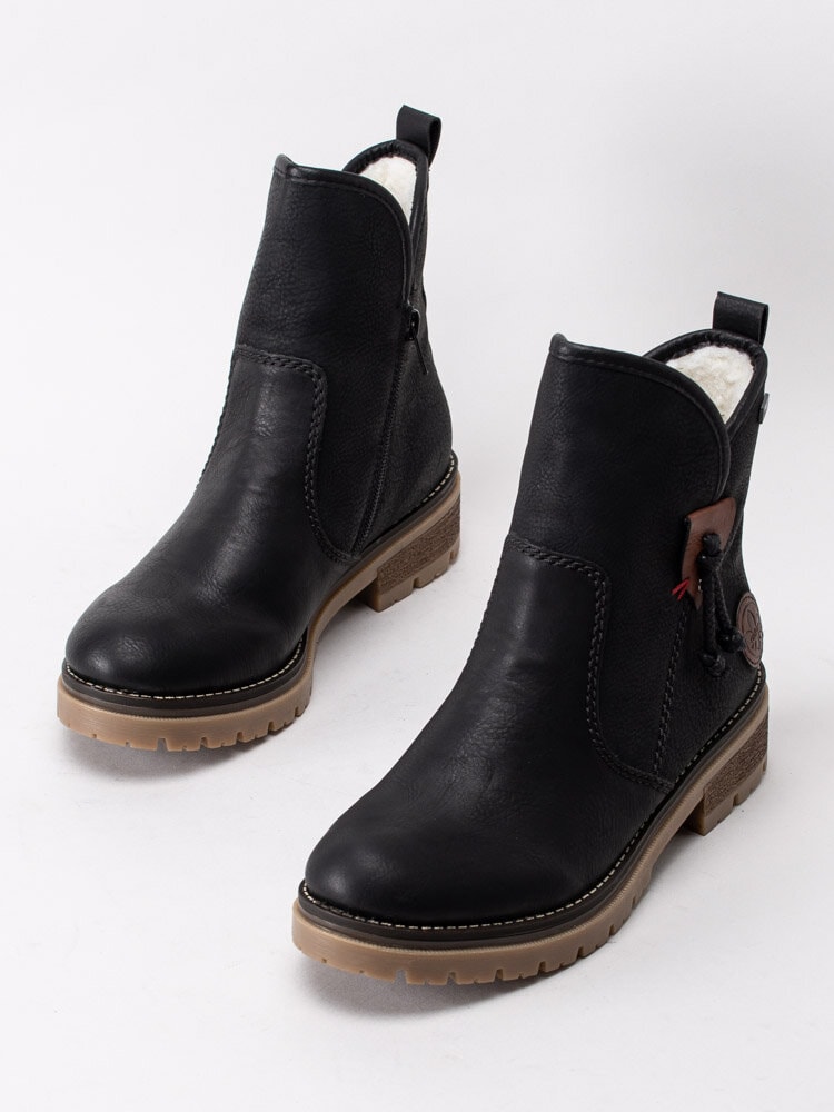 Rieker - Svarta varmfodrade boots