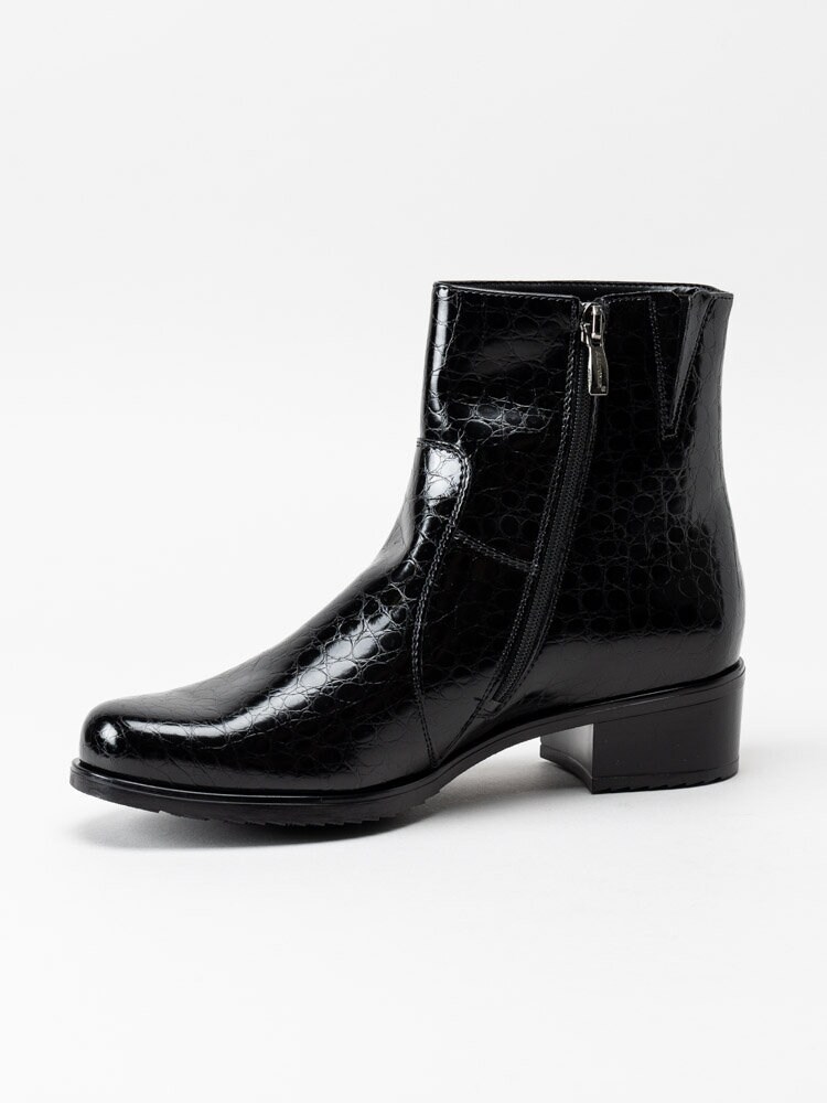 Aaltonen - Svarta allvädersboots med krokomönster