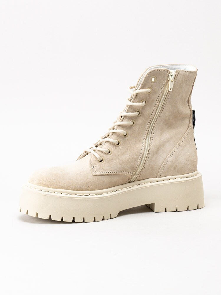 Steve Madden - Skylar - Beige platåkängor i mocka