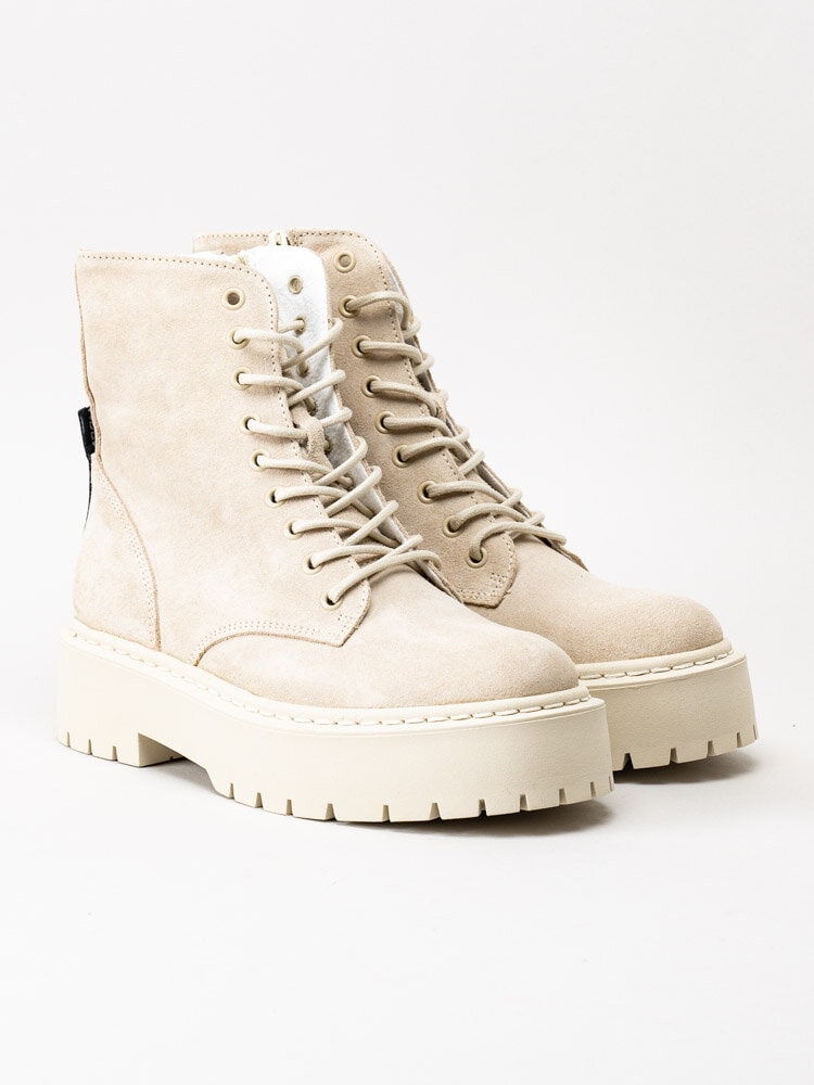 Steve Madden - Skylar - Beige platåkängor i mocka