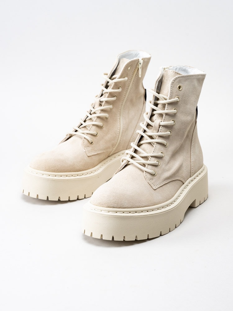 Steve Madden - Skylar - Beige platåkängor i mocka