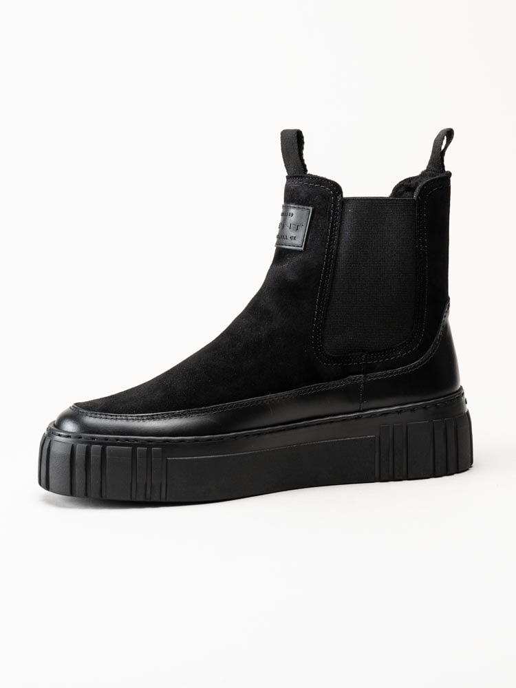 Gant Footwear - Snowmont - Svarta chelsea boots i mocka