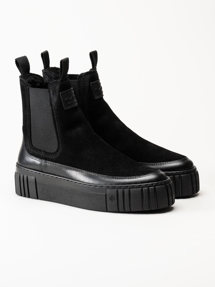 Gant Footwear - Snowmont - Svarta chelsea boots i mocka