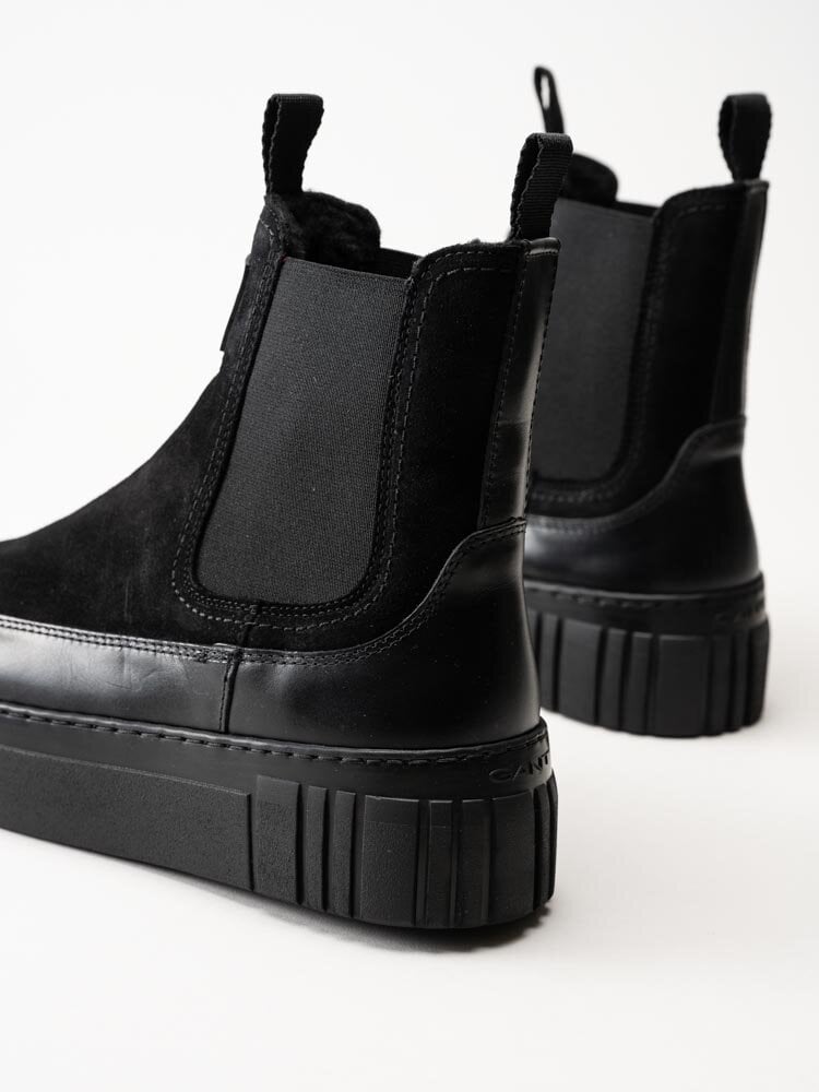 Gant Footwear - Snowmont - Svarta chelsea boots i mocka