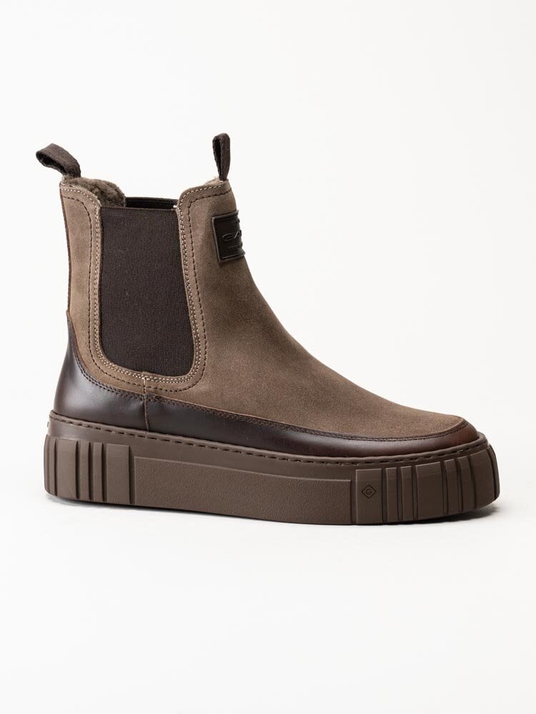 Gant Footwear - Snowmont - Ljusbruna chelsea boots i mocka