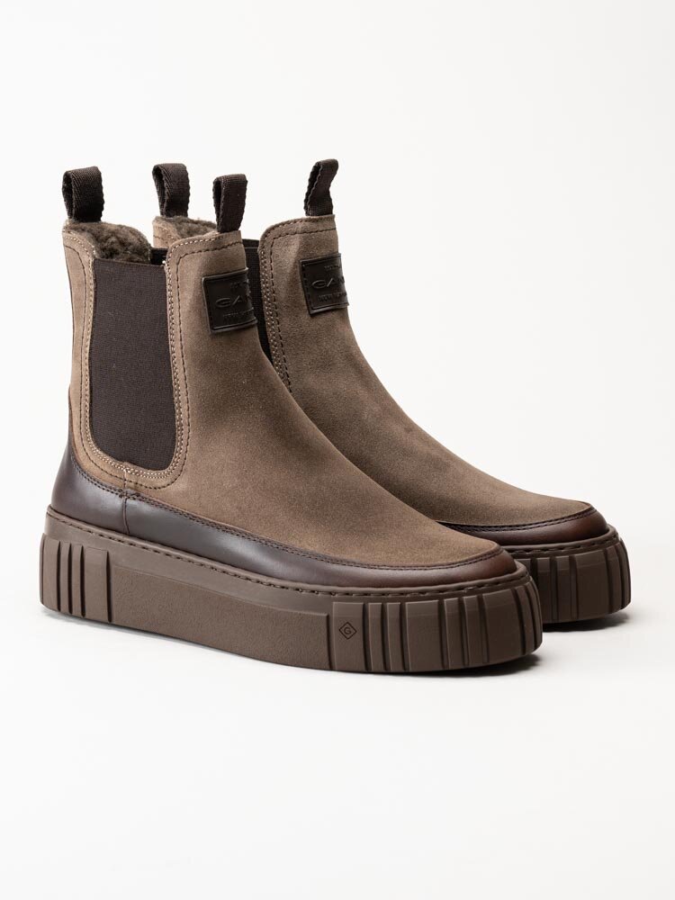 Gant Footwear - Snowmont - Ljusbruna chelsea boots i mocka