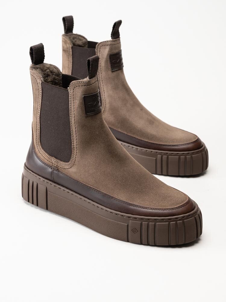 Gant Footwear - Snowmont - Ljusbruna chelsea boots i mocka