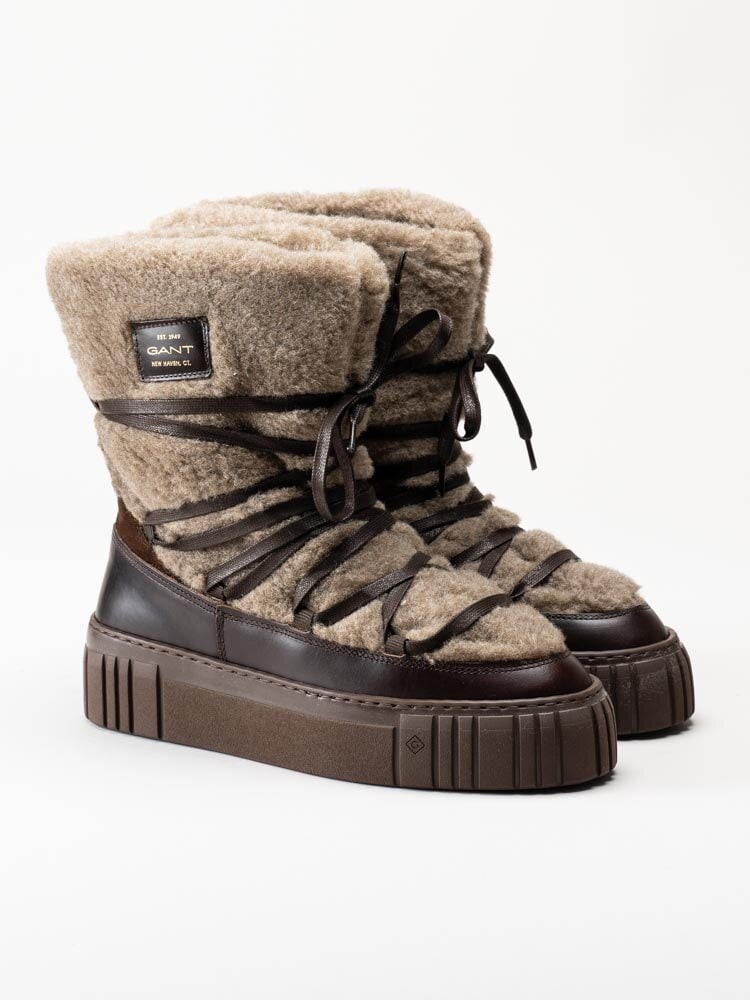 Gant Footwear - Snowmont - Bruna ullfodrade vinterkängor