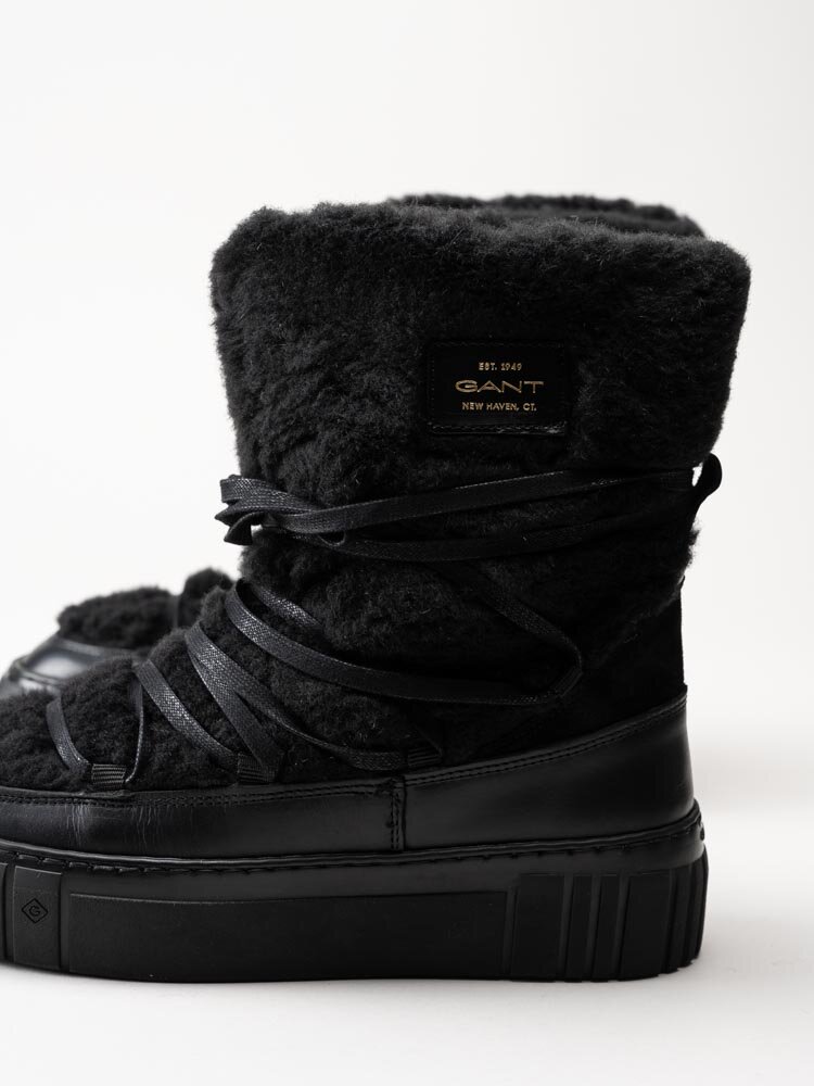 Gant Footwear - Snowmont - Svarta ullfodrade vinterkängor