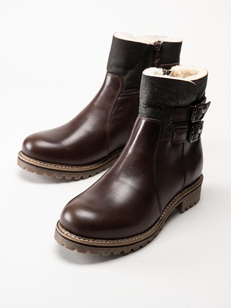 Shepherd - Smilla - Bruna varmfodrade boots i skinn