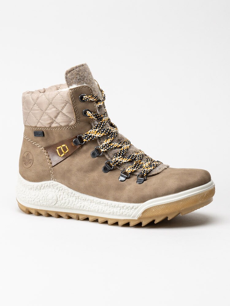 Rieker - Beige fodrade pjäxkängor med rieker-tex