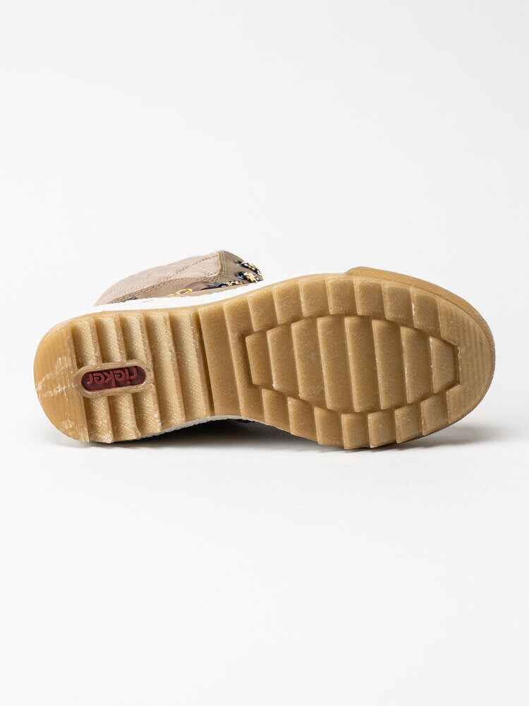 Rieker - Beige fodrade pjäxkängor med rieker-tex