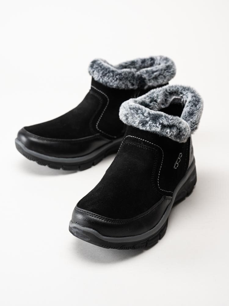 Skechers - Easy Going Warm Escape - Svarta kängor i mocka